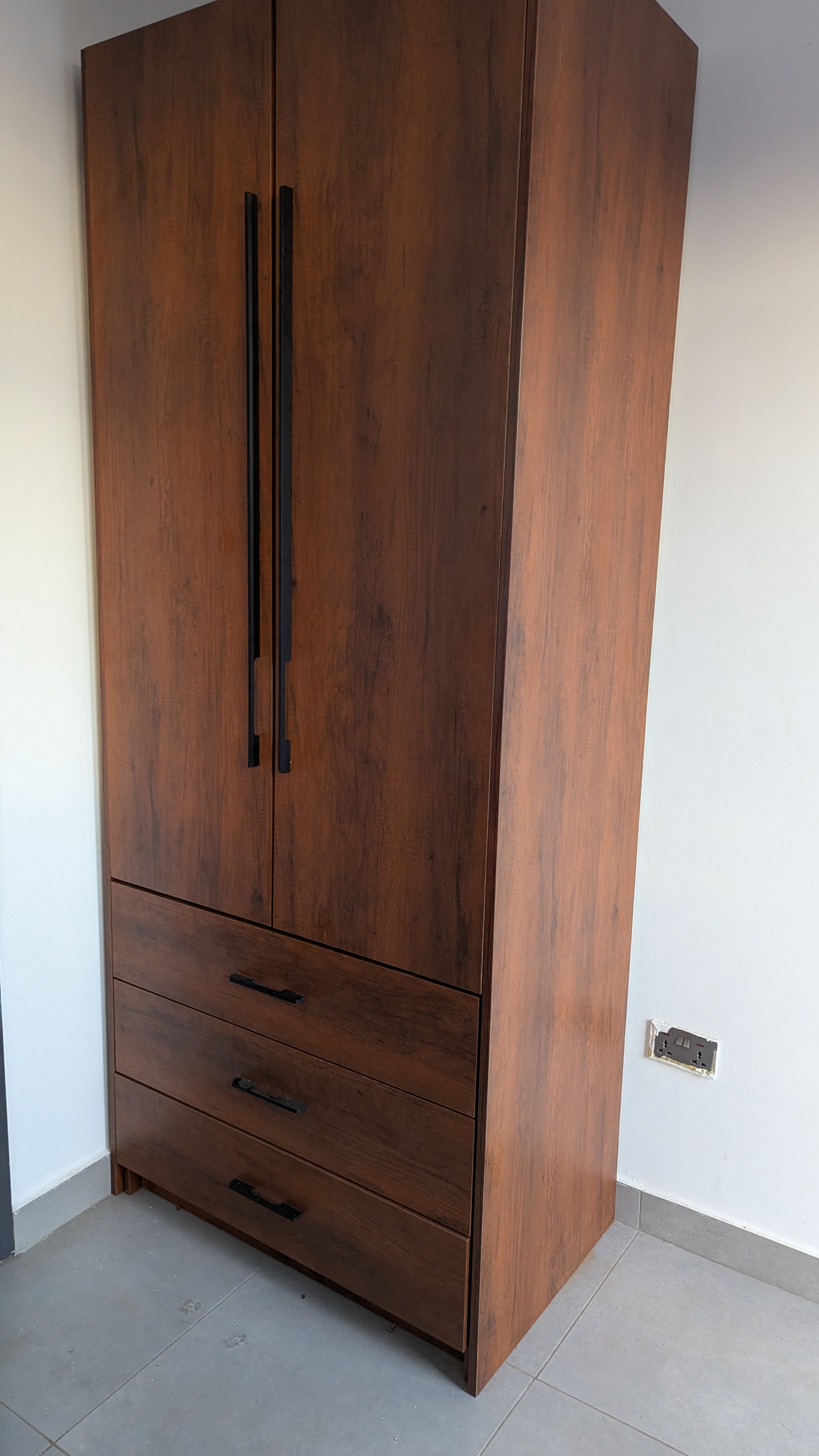 Full-height fitted wardrobe — angled view